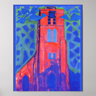 Mondrian - Church Tower at Domburg Poster