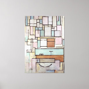 MONDRIAN - Comp. with Colour Planes: FAÇADE - 1914 Canvas Print