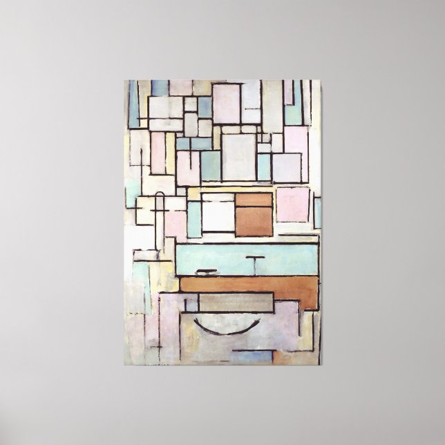 MONDRIAN - Comp. with Colour Planes: FAÇADE - 1914 Canvas Print (Front)