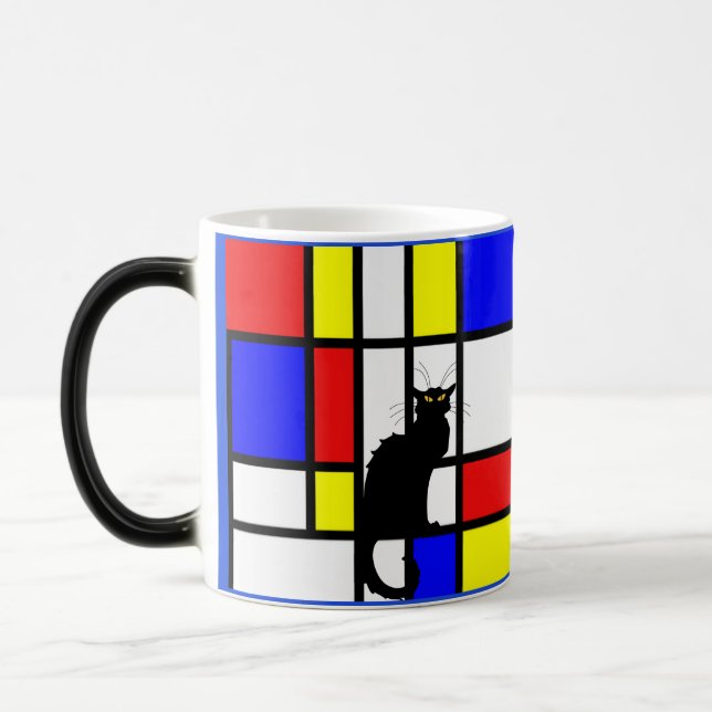 Mondrian - Composition II - Color Morphing Art Mug (Left)