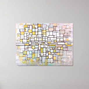 MONDRIAN - COMPOSITION IN BLUE, GRAY & PINK - 1913 CANVAS PRINT