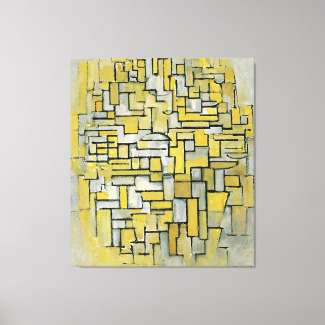 MONDRIAN - COMPOSITION IN BROWN AND GRAY - 1913 -  CANVAS PRINT (Front)