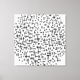 MONDRIAN - COMPOSITION IN LINE second state - 1917 Canvas Print