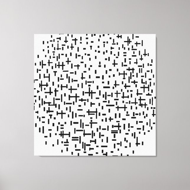 MONDRIAN - COMPOSITION IN LINE second state - 1917 Canvas Print (Front)