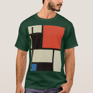 Mondrian Composition Modern Abstract Deep Forest T-Shirt