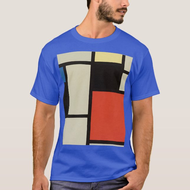 Mondrian Composition Modern Abstract Painting Art T-Shirt (Front)