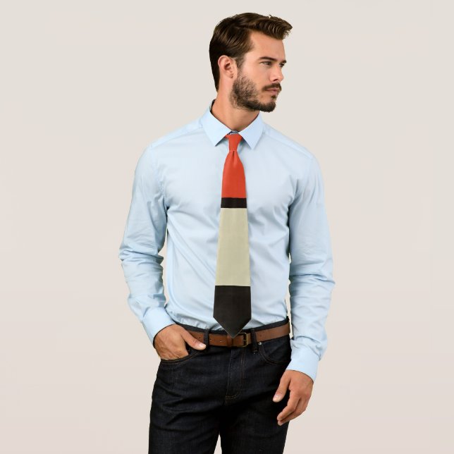 Mondrian Composition Modern Abstract Painting Art Tie (In Situ)