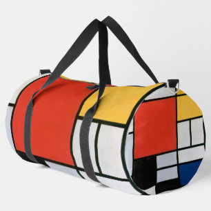 Mondrian Composition Red Yellow Blue Black Duffle Bag
