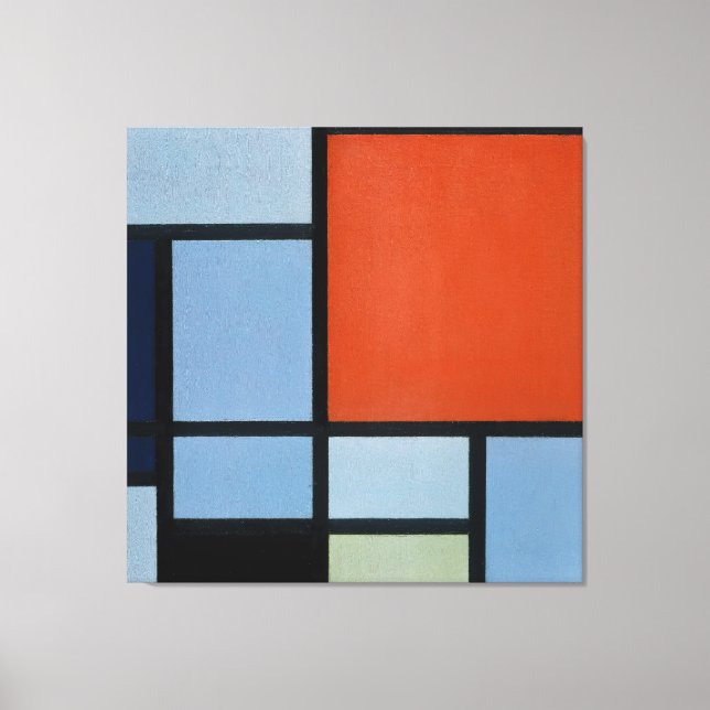 MONDRIAN - COMPOSITION (TABLEAU) - 1921 - De Stijl Canvas Print (Front)