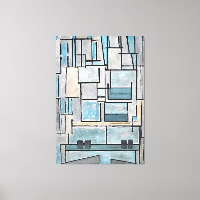 MONDRIAN - COMPOSITION VI - 9 - BLUE FAÇADE -1914  CANVAS PRINT (Front)