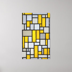MONDRIAN - COMPOSITION WITH GRID 1 - 1918 - CANVAS PRINT