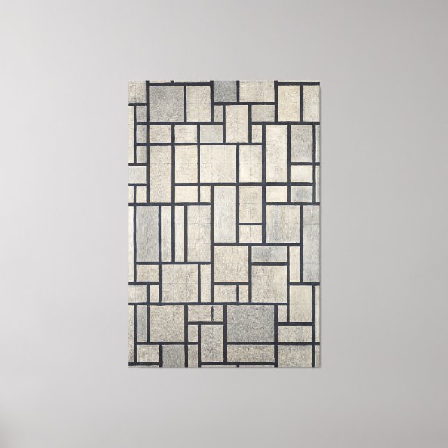 MONDRIAN - COMPOSITION WITH GRID 2 - 1915-1942 - CANVAS PRINT (Front)