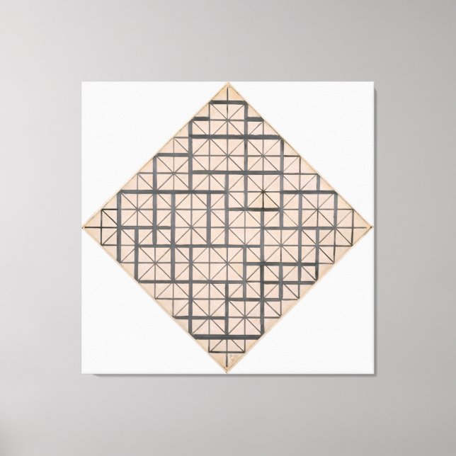 MONDRIAN - COMPOSITION WITH GRID 4: LOZENGE - 1919 CANVAS PRINT (Front)