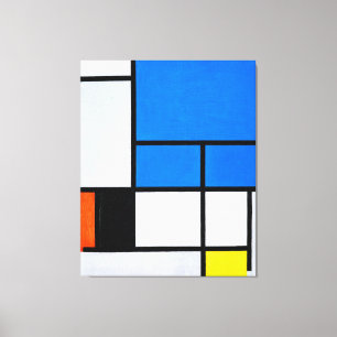 MONDRIAN - COMPOSITION WITH LARGE BLUE PLANE 1921 CANVAS PRINT