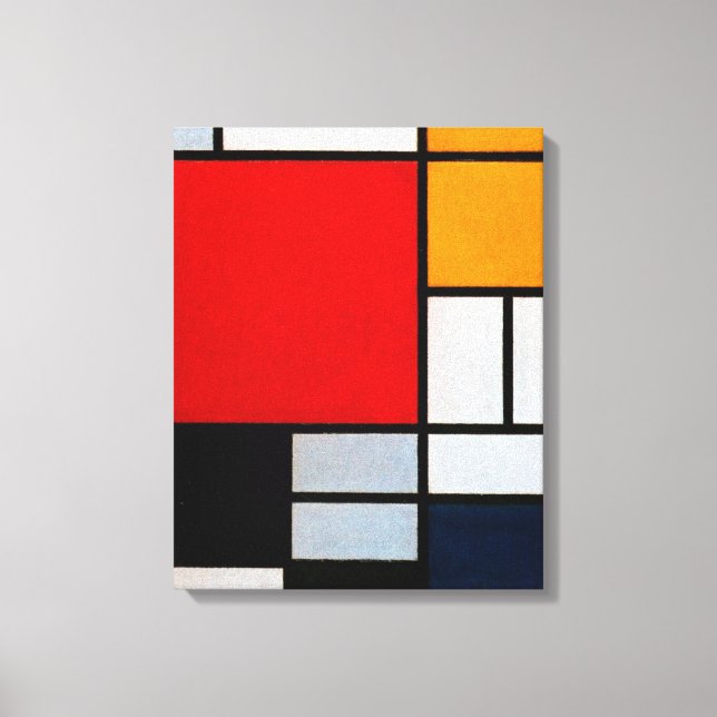 Mondrian - Composition with Large Red Canvas Print (Front)
