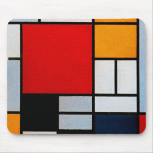 Mondrian - Composition with Large Red Plane Mouse Pad