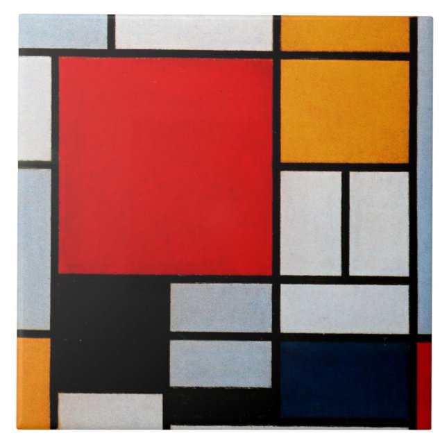 Mondrian - Composition with Large Red Plane Tile (Front)