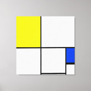 MONDRIAN - COMPOSITION with YELLOW and BLUE - 1932 Canvas Print
