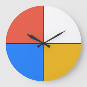 Mondrian Cubist Abstrait Art Horloge murale