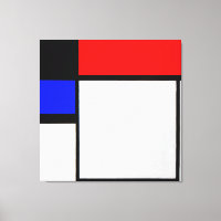 MONDRIAN FOX TROT B with BLACK, RED, BLUE & YELLOW