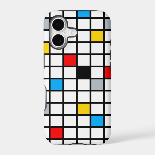 Mondrian Geometric Minimalist Comopsition Modern (Back)