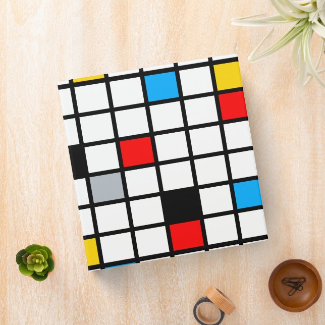 Mondrian Geometric Minimalist Comopsition Modern Binder (In Situ)