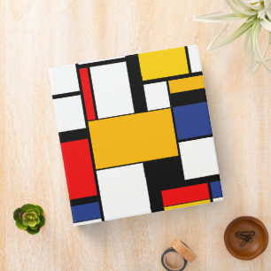 Mondrian Geometric Minimalist Comopsition Modern Binder