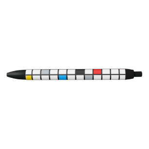 Mondrian Geometric Minimalist Comopsition Modern Black Ink Pen