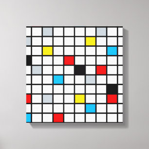 Mondrian Geometric Minimalist Comopsition Modern Canvas Print