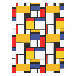 Mondrian Geometric Minimalist Comopsition Modern Tablecloth