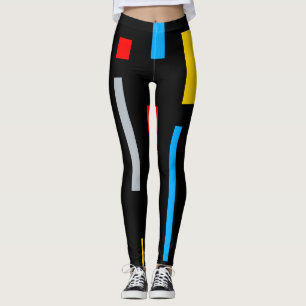 Mondrian geometric primary colours squares lines leggings
