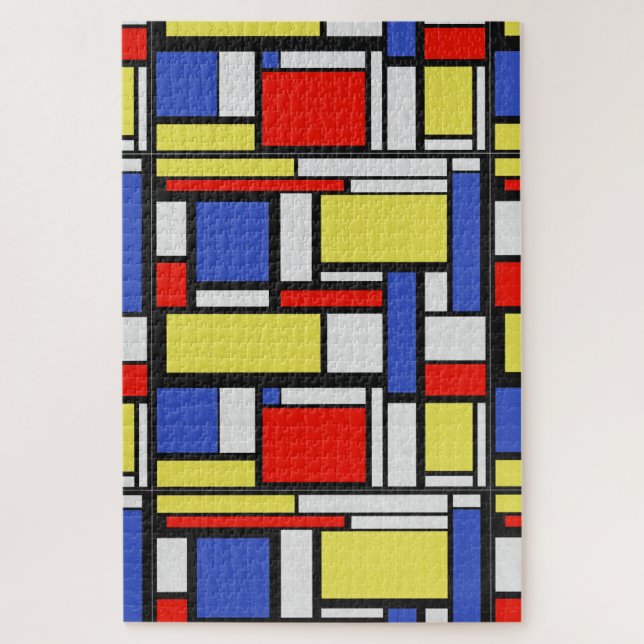 Mondrian Geometry Jigsaw Puzzle (Vertical)