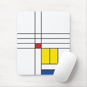 Mondrian II Minimalist De Stijl Modern Art Custom Mouse Pad