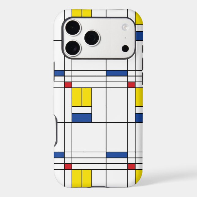 Mondrian II Minimalist De Stijl Modern Art Design (Back)