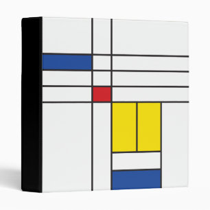 Mondrian II Minimalist De Stijl Modern Art Design Binder