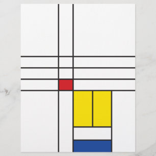 Mondrian II Minimalist De Stijl Modern Art Design Flyer