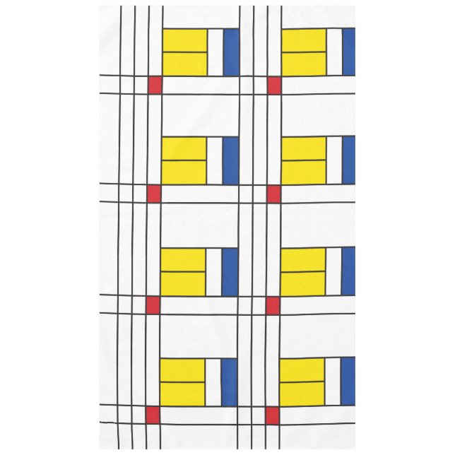 Mondrian II Minimalist De Stijl Modern Art Design Tablecloth (Front)