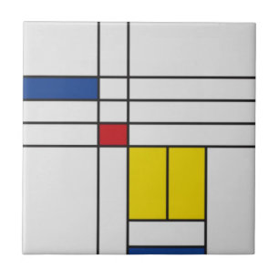 Mondrian II Minimalist Of Stijl Tile