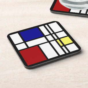 Mondrian Impression Art Coaster