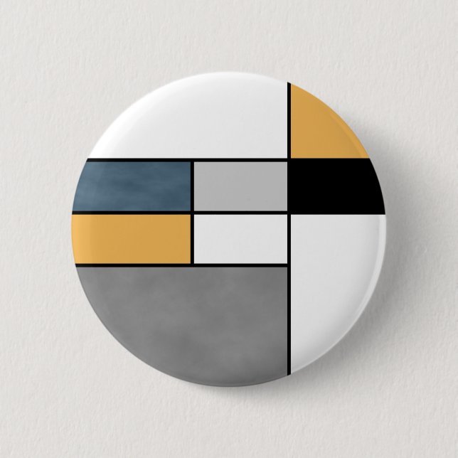 Mondrian inspiration 2 inch round button (Front)
