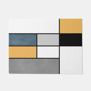 Mondrian inspiration doormat