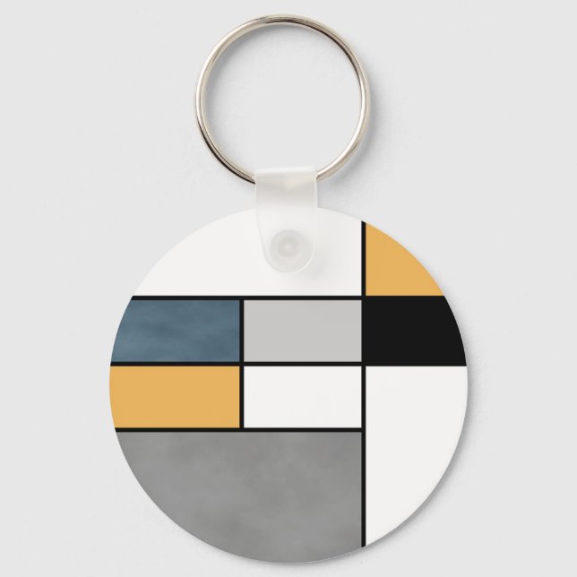 Mondrian inspiration keychain (Front)
