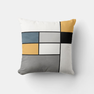 Mondrian inspiration throw pillow