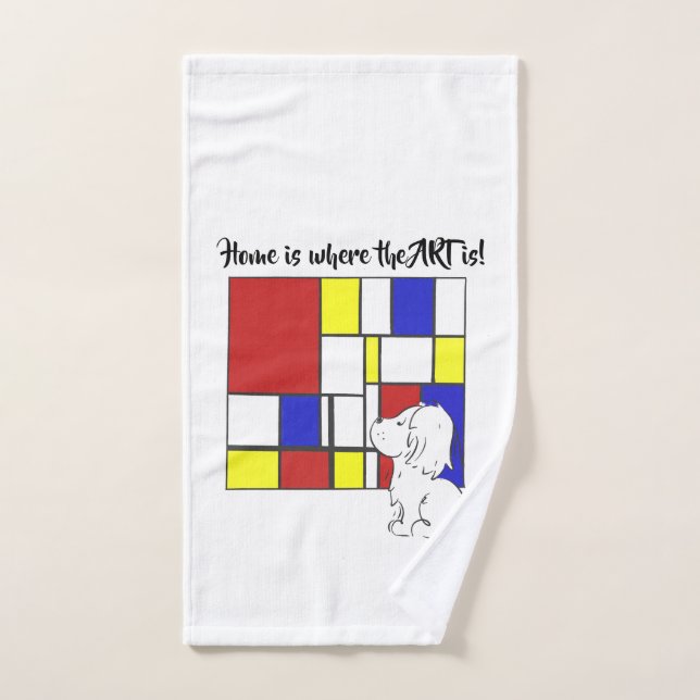 Mondrian Inspired Chamomile (Serviette à main)