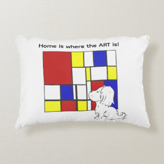 Mondrian Inspired Chamomile Accent Pillow