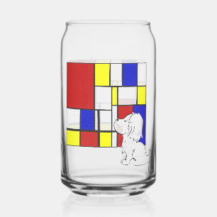 Mondrian Inspired Chamomile Can Glass