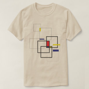 Mondrian Inspired Geometric Composition T-Shirt