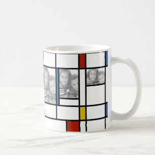 Mondrian Inspired Photo Template Mug