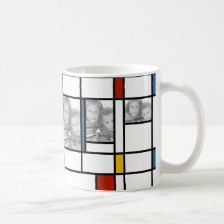 Mondrian Inspired Photo Template Mug
