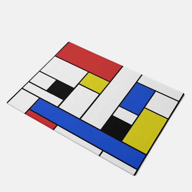 Mondrian Lines 18" x 24" Door Mat (Angled)